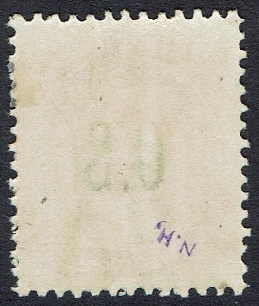 SOUTH AUSTRALIA 1891 QV OS 2D WMK CROWN/SA PERF 13 