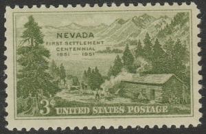 US 999 Nevada Settlement 3c single MNH 1951