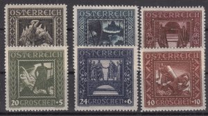 Austria 1926 Sc#B71-76 Mi#488-93 mh (E1000)