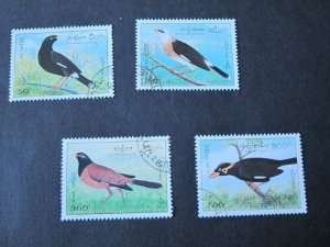 Laos 1995 Sc 1213-1216 Bird set FU