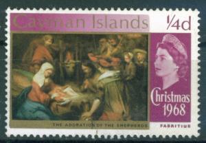 Cayman Islands 1/4d Christmas issue of 1969, Scott 209, MVLH