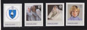 Swaziland # 406-409, Royal Wedding, Princess Diana, NH, 1/2 Cat.