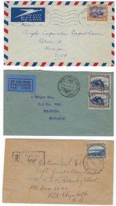 SOUTH WEST AFRICA 1930s COLLECTION OF 7 POSTAL HISTORY COVERS INCLUDING PAIR REG