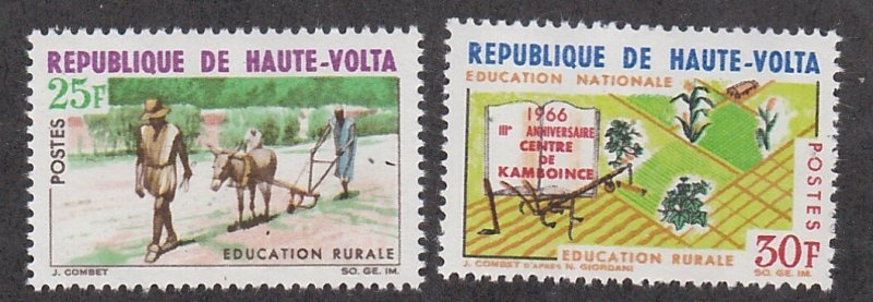 Burkina Faso # 171-172, Plowing with a Donkey, Mint  NH, 1/2 Cat.