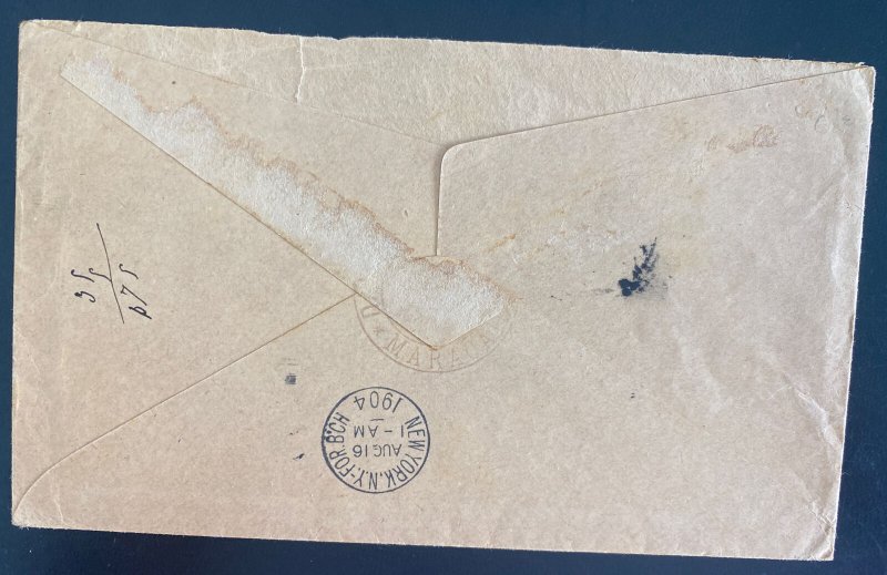 1904 Maracaibo Venezuela Commercial Cover To Livorno Italy