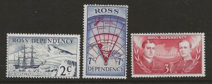 Roaa Dependency L5-7  1967  3 values fine mint nh