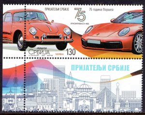 2120a - Serbia 2023 - 75 Jahre Porsche - Sports Car - MNH+Label