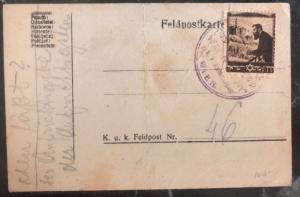 1910s Vienna Austria Postcard Cover WWI Kuk Feldpost Zionist Mission Judaica