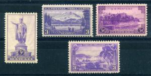 Scott #799-802 - 1937 - 3¢ Territorial Issues - MLH