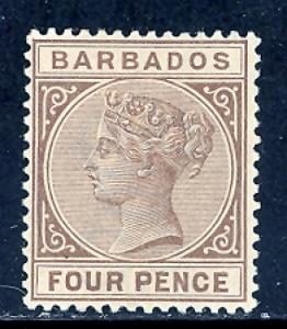 Barbados 65 mint hinged SCV $ 6.75 (RS)