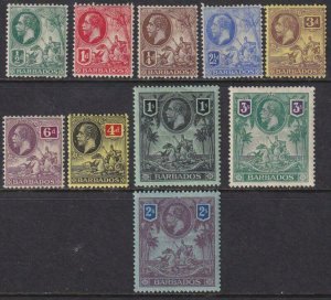 Barbados 1912 SC 116-126 Mint SCV $259.00 Set 