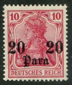 German Offices Turkey SC# 44 o/p 20para on 10pf on Germany wmk 125 MLH