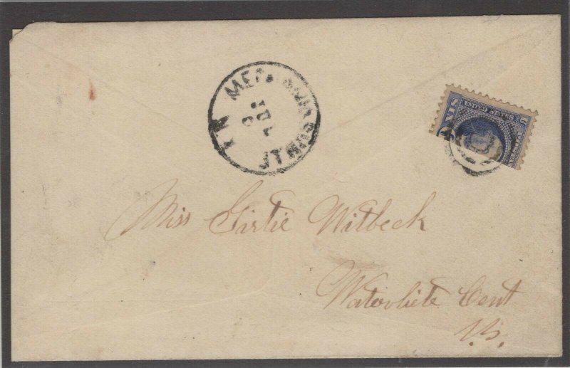 #115b 1869 6c Ultramarine Vertical Bisect SEE DETAILS  (GP2 7/19/19)