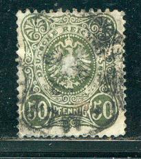 Germany Reich Scott # 42, used, variation, experts h/s