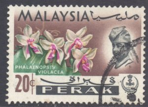 Malaya Perak Scott 145 - SG169, 1965 Orchids 20c used