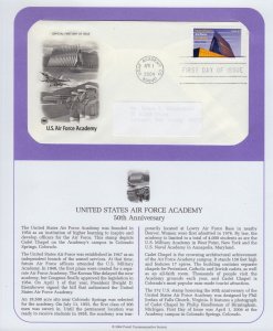 2004 Air Force Academy 50th anniv. Sc 3838 FDC with PCS cachet full info page