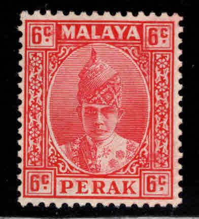 MALAYA Perak Scott 88 MH* rose red sultan Iskandar stamp