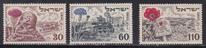 Israel # 62-64, 4th Anniversary of Independence, Mint NH