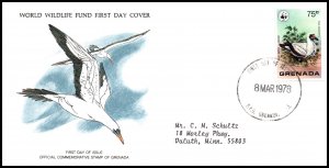 Grenada 853 Bird Typed FDC