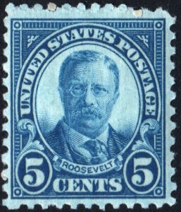 SC#637 5¢ T. Roosevelt (1927) MNH