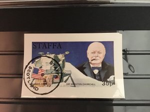 Staffa Scotland Sir Winston Churchill stamp R22760