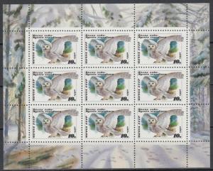 Russia - 1990 Fauna White Owl M/S Sc# 5871 (893N)