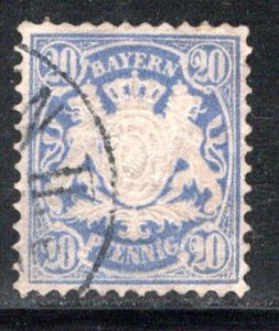 German States Bavaria Scott # 51, used