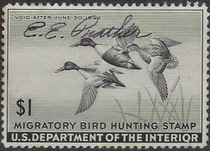 US RW 12  1945  $1 Federal Duck Stamp fine used