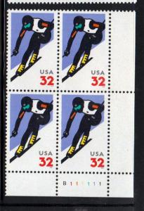 #3180 MNH pb/4 32c Winter Sports 1998 Issue