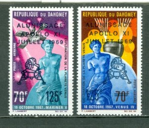 DAHOMEY 1969 AIR-SPACE-APOLLO #C103-104 OVPT SET   MNH...$5.00