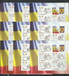 2019 ROMANIA STAMPS CONSTITUTION LAW SHEETS MNH POSTAL HISTORY MAPS FLAG