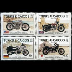 TURKS & CAICOS 1985 - Scott# 690-3 Motorcycles Set of 4 NH