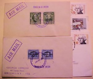VENEZUELA FDC 2 WITH NO CACHET 1947 3 WITH C 1976 5 DIFF