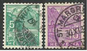 Switzerland #220-221, Used**-