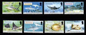 BRITISH INDIAN OCEAN TERR SG336/43 2005 SHARKS AND RAYS MNH