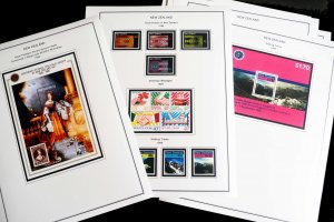 COLOR PRINTED NEW ZEALAND 1967-1989 STAMP ALBUM PAGES (93 illustrated pages)