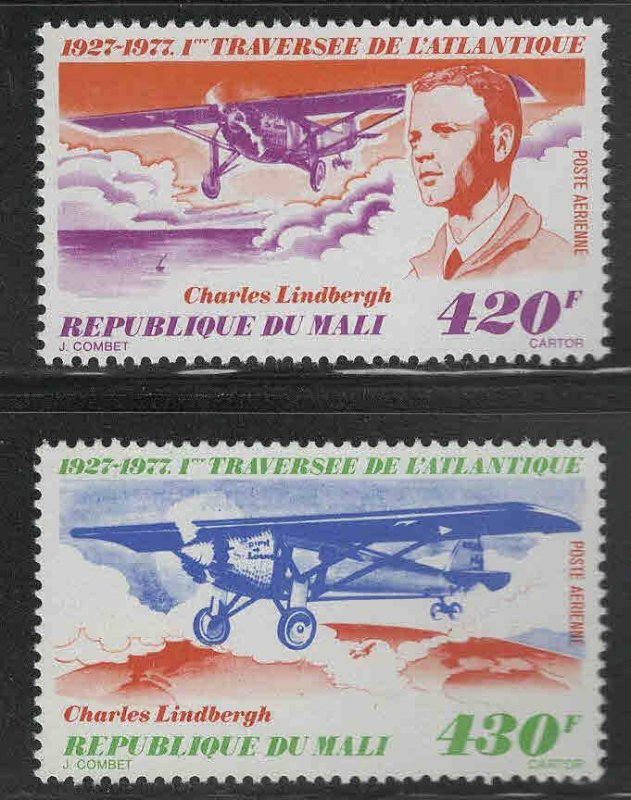 Mali Scott C302-C303 Mint NO Gum Lindbergh 1977 airmail stamp set