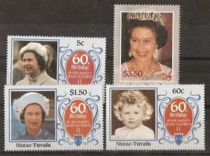 Tuvalu - Niutao 1986 Queen Elizabeth II Birth Day MNH # 3338