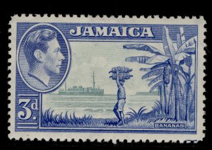 JAMAICA GVI SG126b, 3d greenish blue & ultramarine, LH MINT.