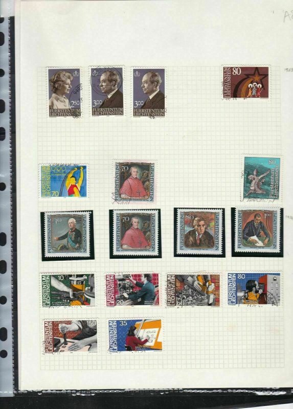 liechtenstein 1983/4/5/6 stamps page ref 17952