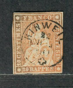 Switzerland Sc#39 Used/F, Cv. $77.50