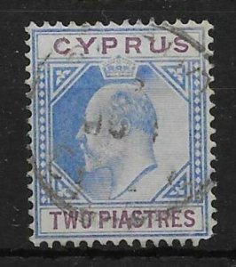 CYPRUS SG53 1903 2pi BLUE & PURPLE USED 