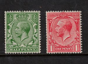 Great Britain #177 - #178 (SG #397 - #398) Very Fine Mint Full Original Gum LH