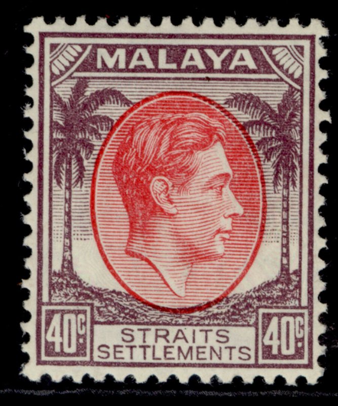 MALAYSIA - Straits Settlements GVI SG288, 40c scarlet & purple LH MINT. Cat £19. 