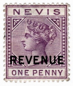 (I.B) Nevis (St Kitts) Revenue : Duty Stamp 1d (1883)