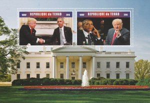 CHAD - 2016 - Trump & Obama - Perf 2v Sheet  - MNH - Private Issue