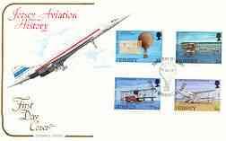 Jersey 1973 Aviation History set of 4 on illustrated cove...