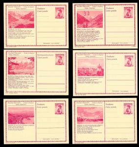 AUSTRIA (120) Scenery View Red 1.45 Shilling Postal Cards c1950s ALL MINT UNUSED