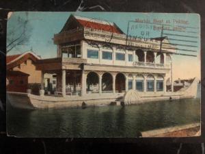 1940s New York  Usa Censored Picture Postcard Cover Marble Boat At Peking