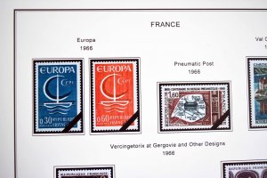 COLOR PRINTED FRANCE 1966-1999 STAMP ALBUM PAGES (159 illustrated pages)